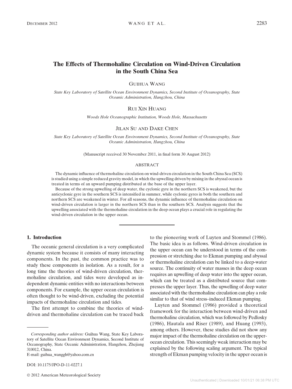 The Effects of Thermohaline Circulation on Wind-Driven Circulation in the South China Sea