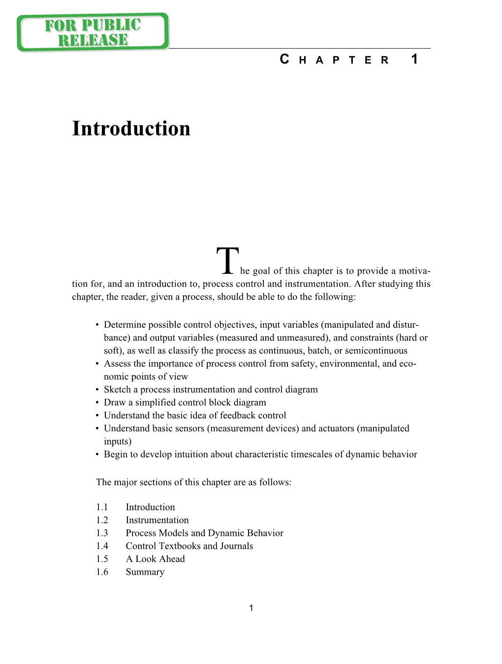 Process Control and Instrumentation