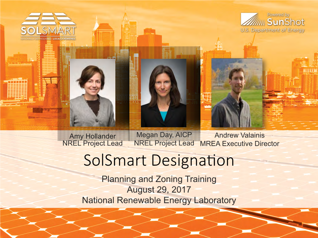 Solsmart Planning and Zoning Training