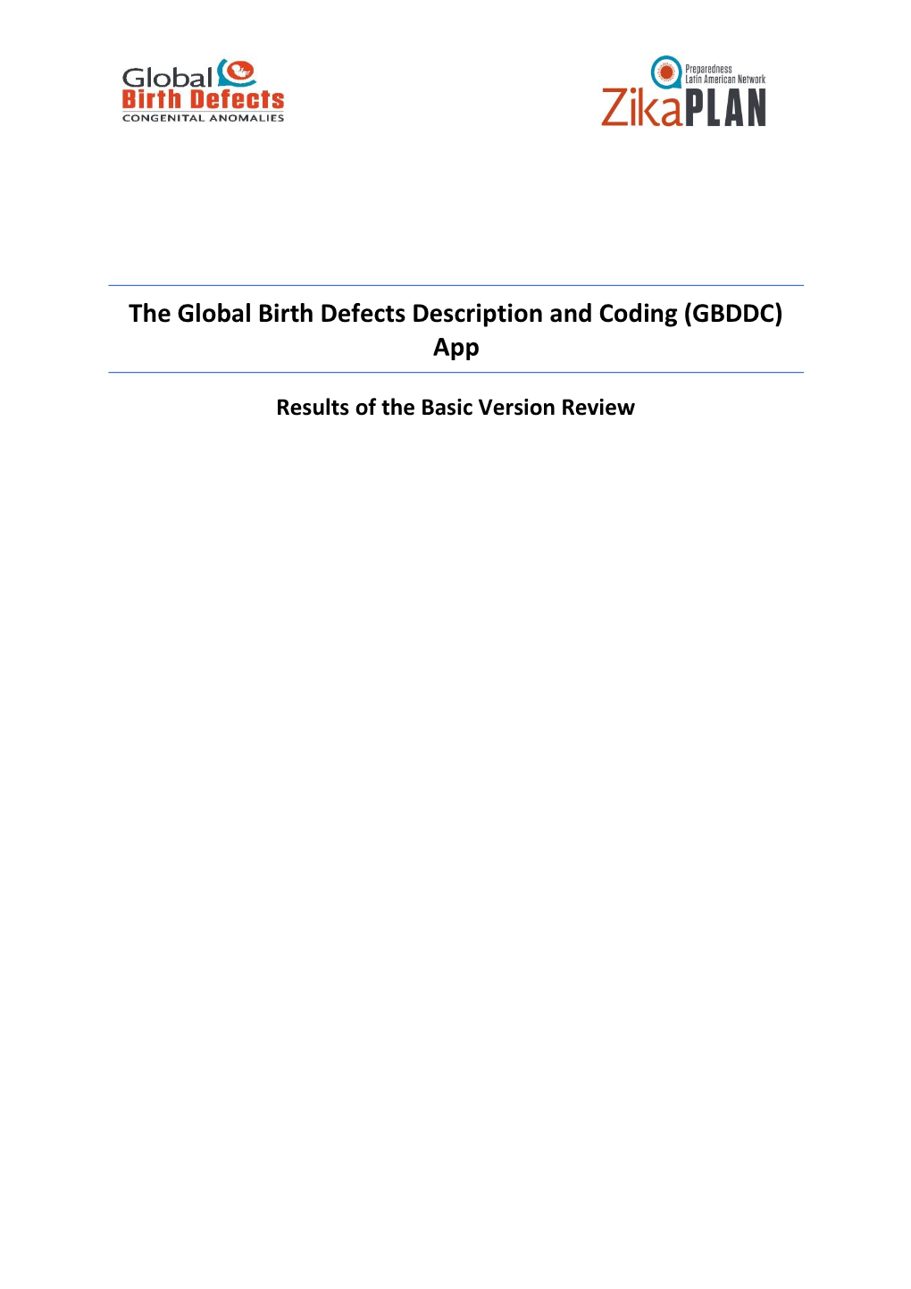 The Global Birth Defects Description and Coding (GBDDC) App