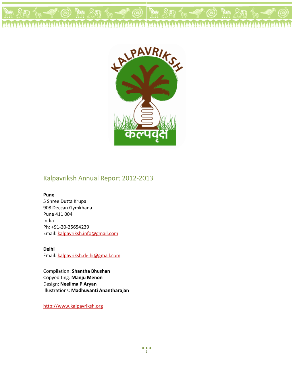 Kalpavriksh Annual Report 2012-2013