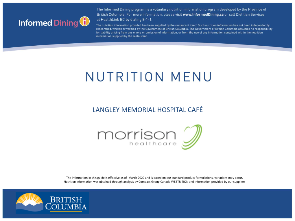 Langley Memorial Hospital Café