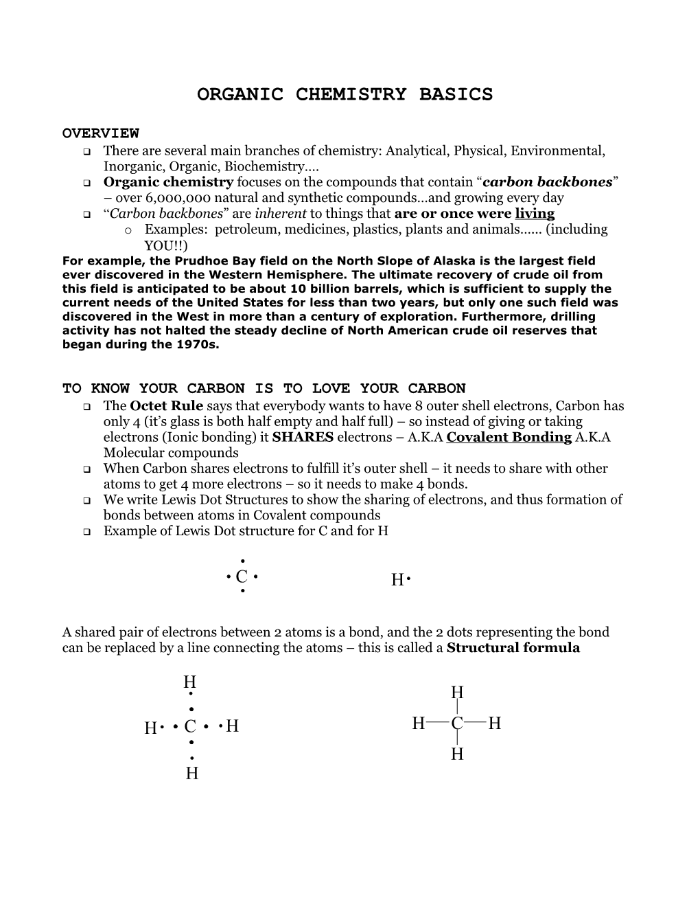 Organic Chemistry Basics