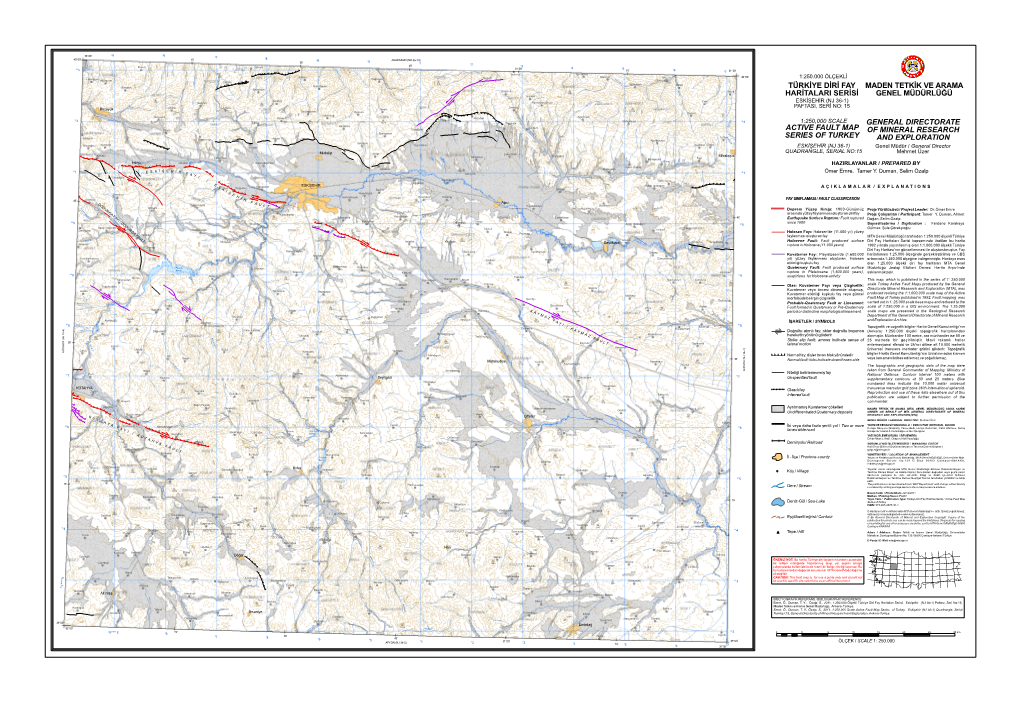 Maden Tetkik Ve Arama Genel Müdürlüğü Active Fault