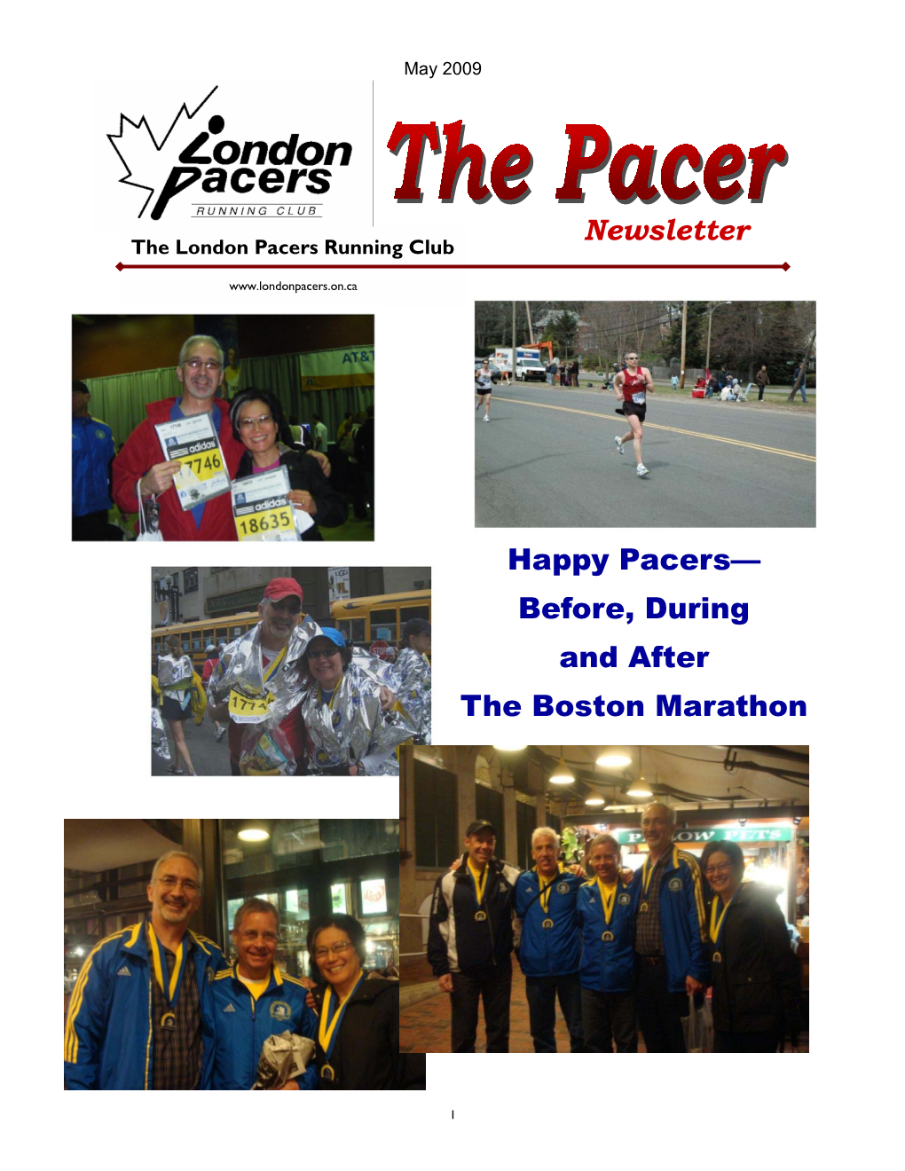 Pacers Newslette May 2009