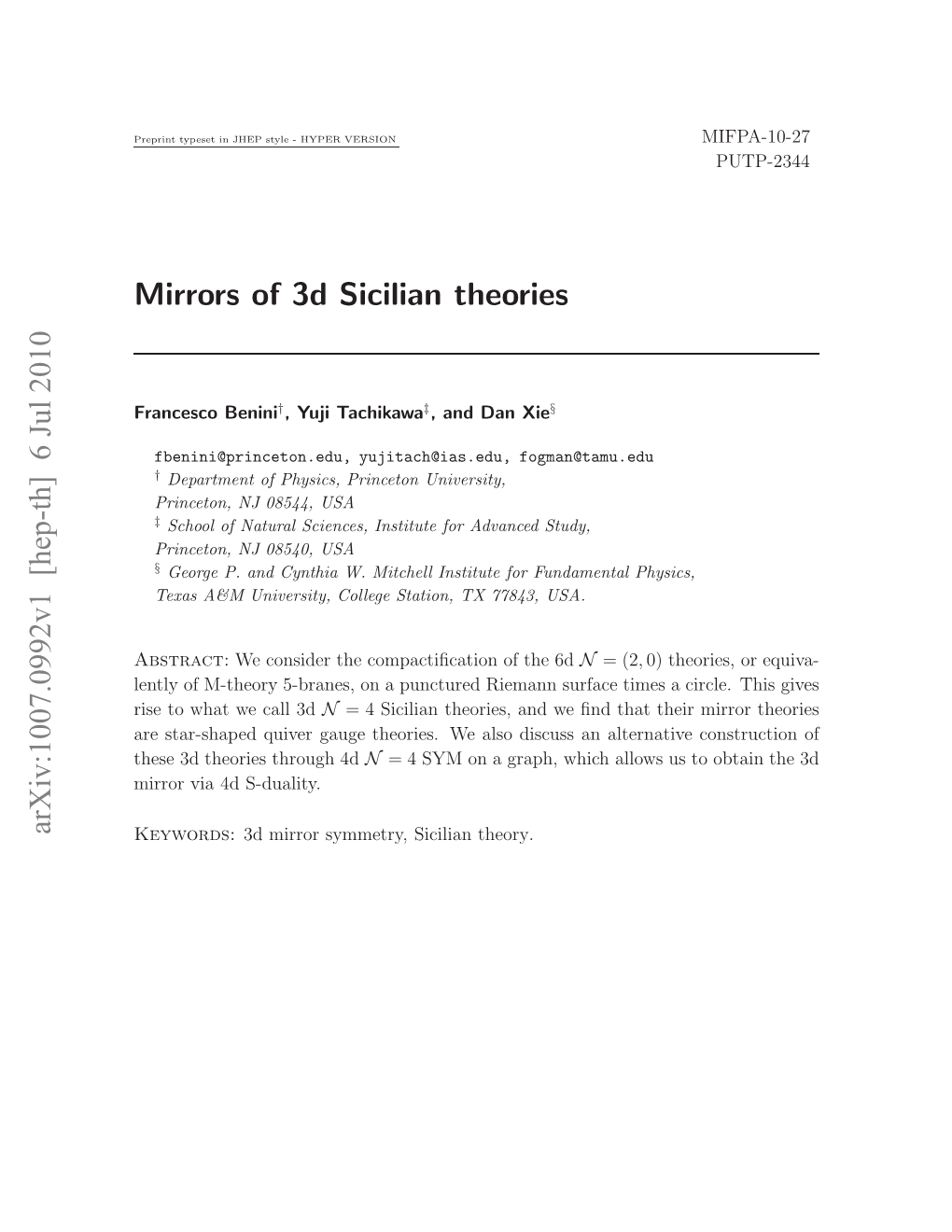 Mirrors of 3D Sicilian Theories of Type DN Obtained from an Arbitrary Punctured Riemann Surface C