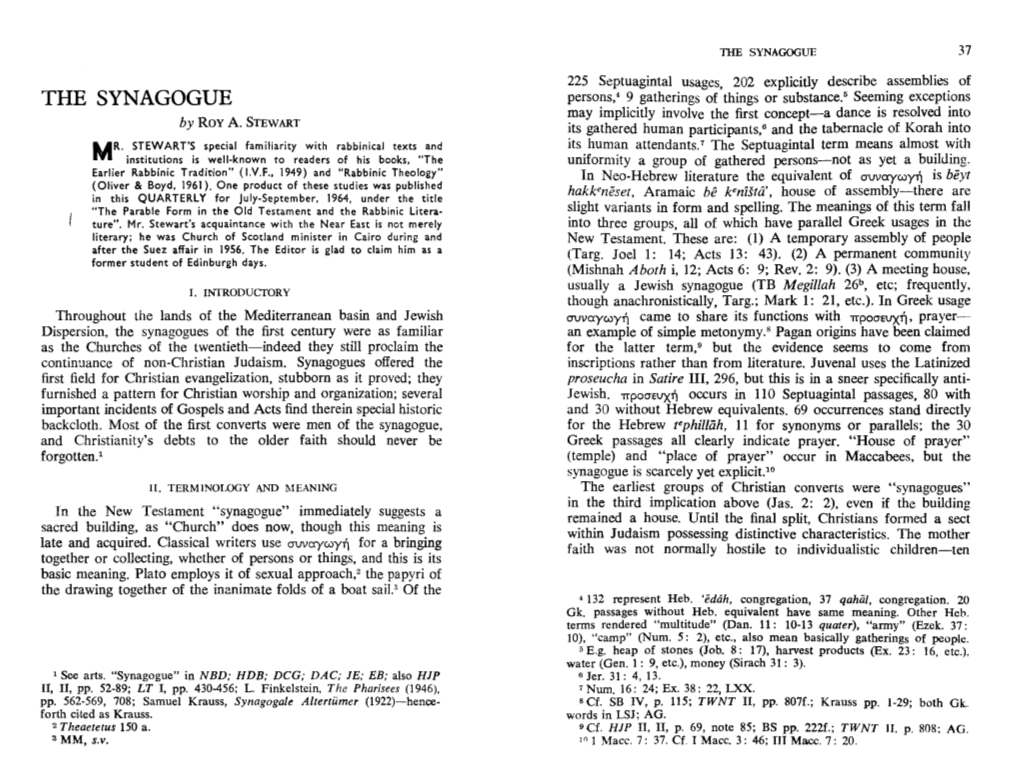 THE SYNAGOGUE Persons, ~ 9 Gatherings of Things Or Substance.5 Seeming Exceptions May Implicitly Involve the First Concept-A Dance Is Resolved Into by Roy A