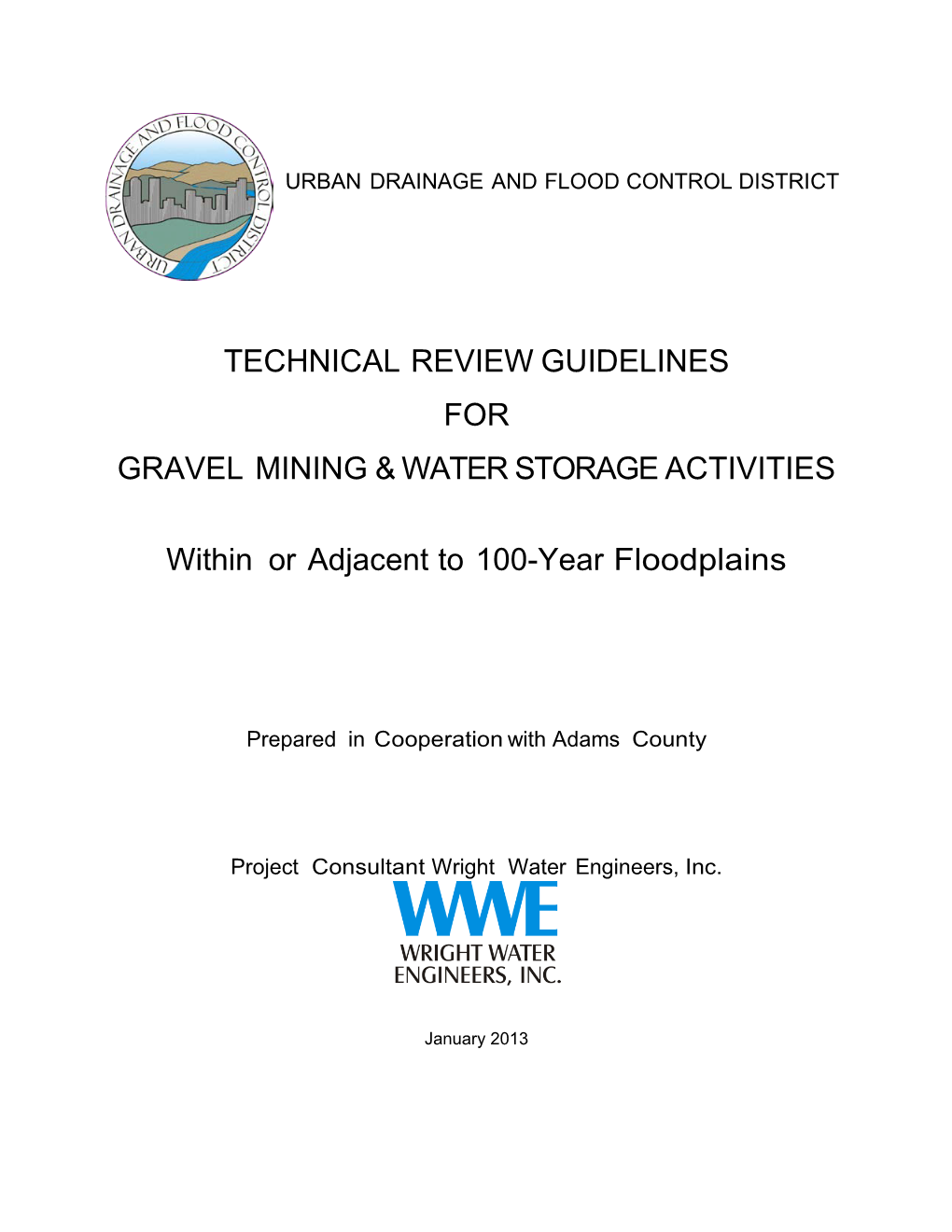 Technical Review Guidelines for Gravel Mining & Water