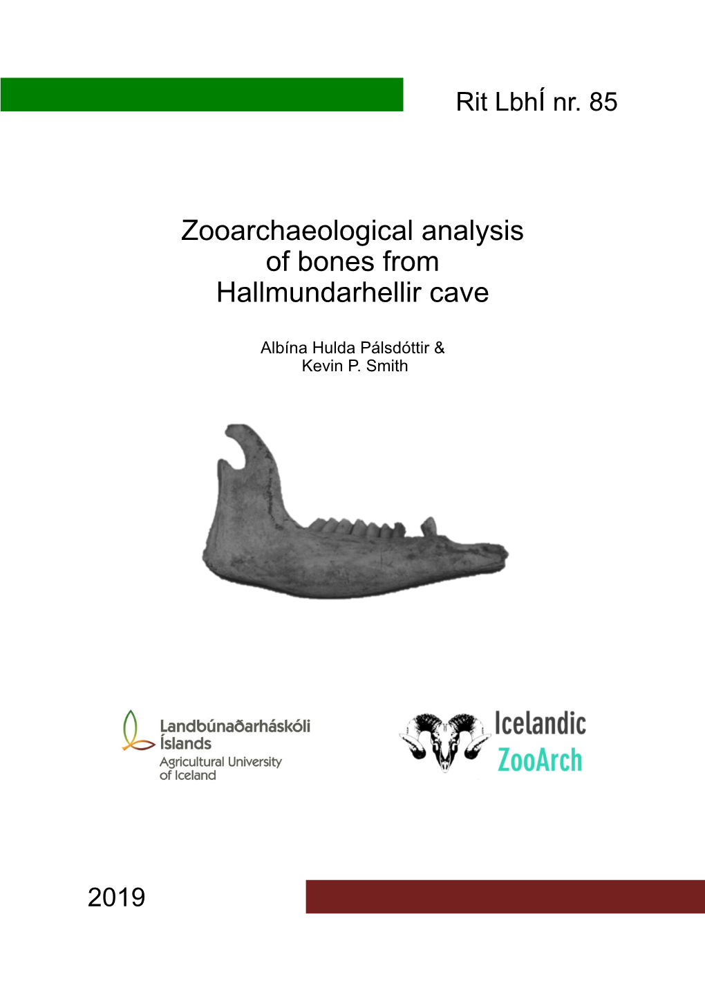 Zooarchaeological Analysis of Bones from Hallmundarhellir Cave