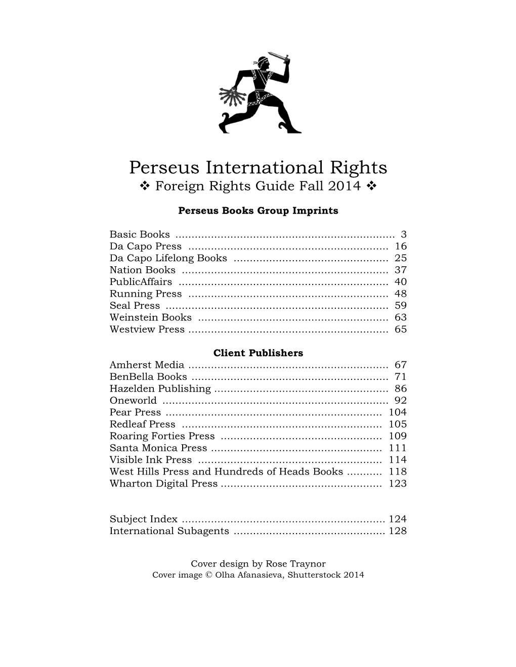 Perseus International Rights  Foreign Rights Guide Fall 2014 