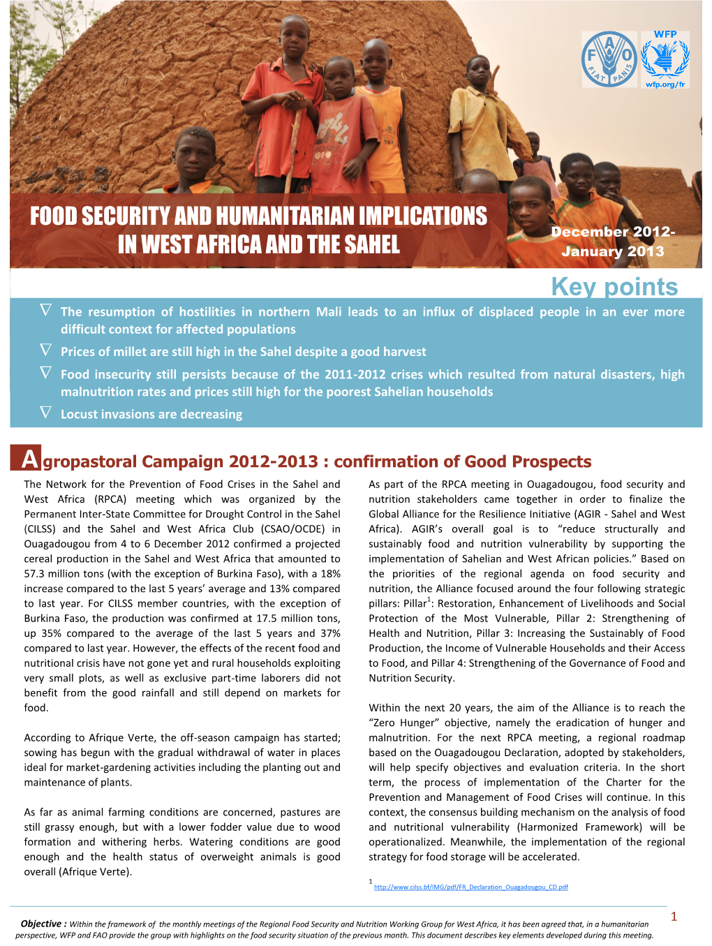 Food Security and Humanitarian Implications in West Africa and The