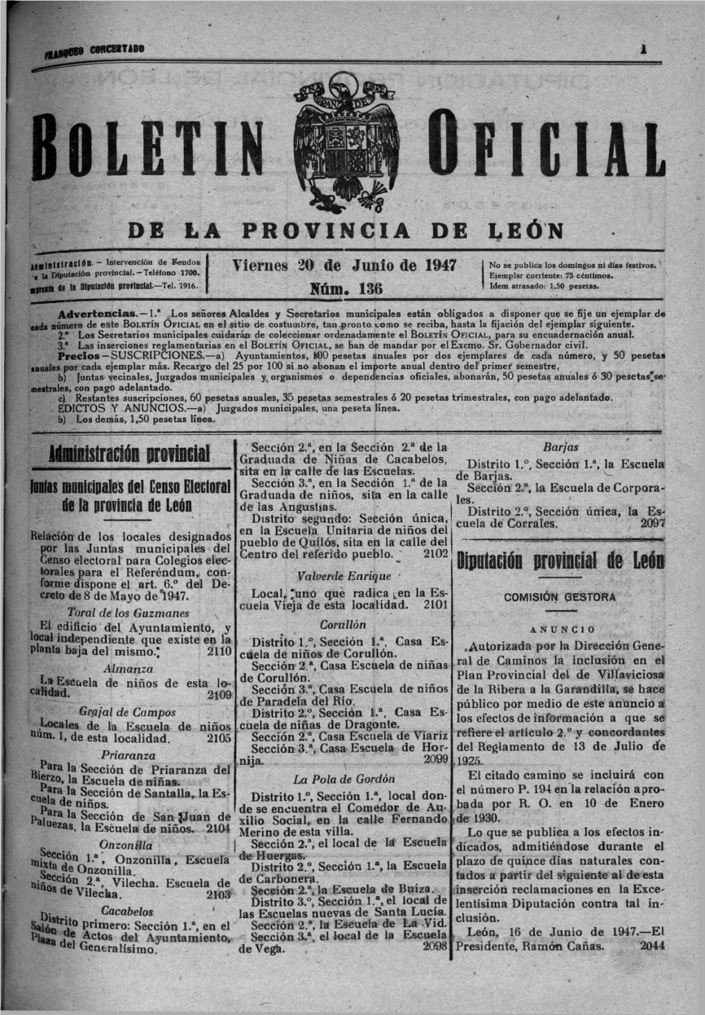 BOLETIN OFICIAL L DE LA PROVINCIA DE LEÓN