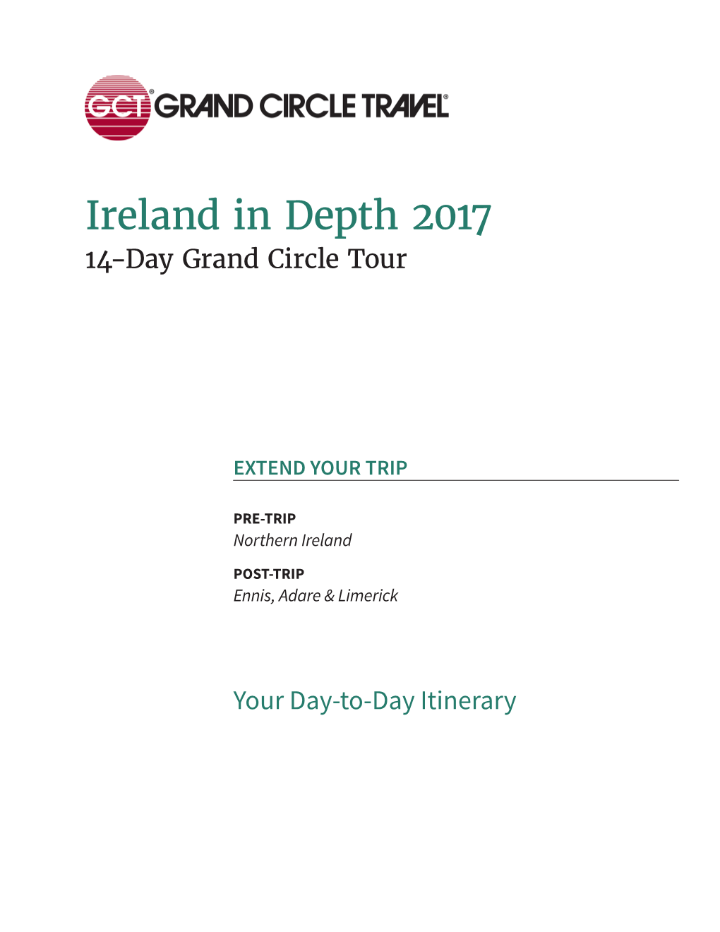 Ireland in Depth 2017 14-Day Grand Circle Tour