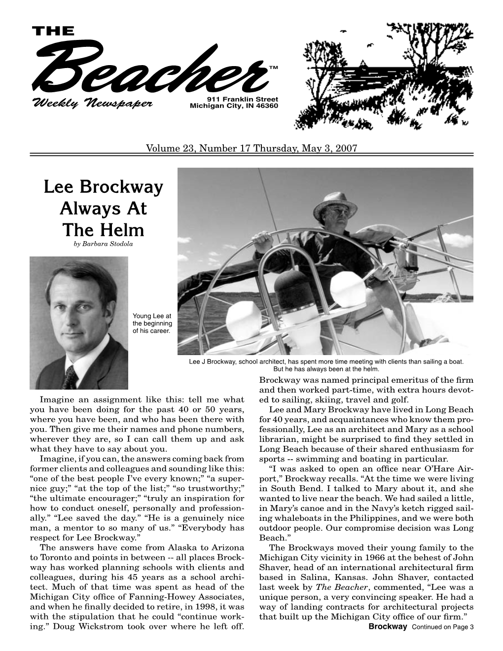 Lee Brockway Always at the Helm by Barbara Stodola