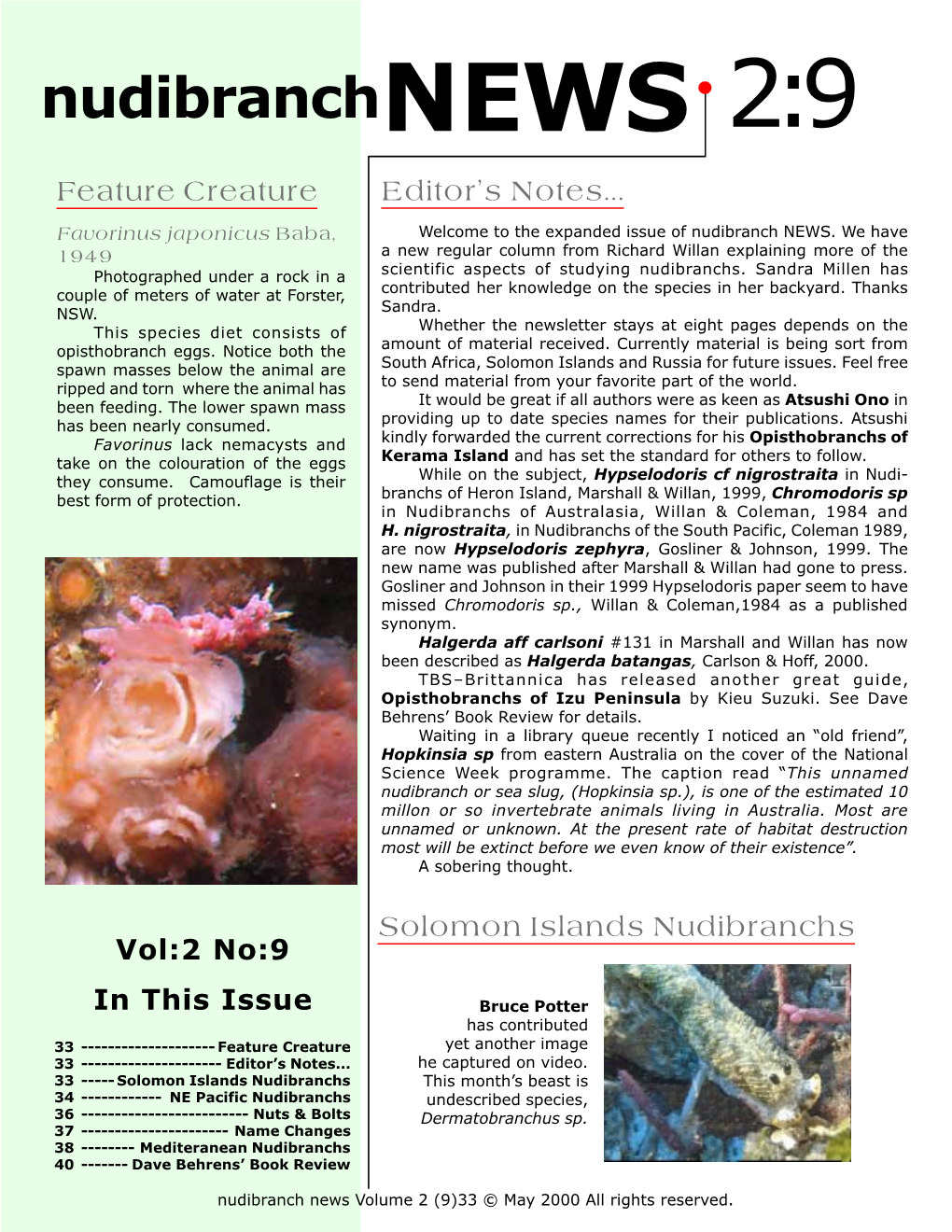 Australian Nudibranch News