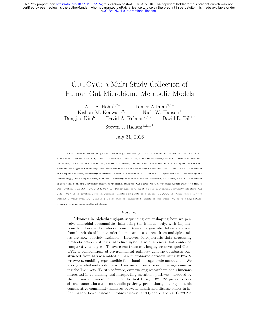 A Multi-Study Collection of Human Gut Microbiome Metabolic Models