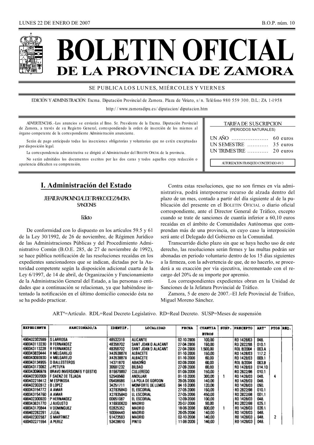 Boletin Oficial De La Provincia De Zamora