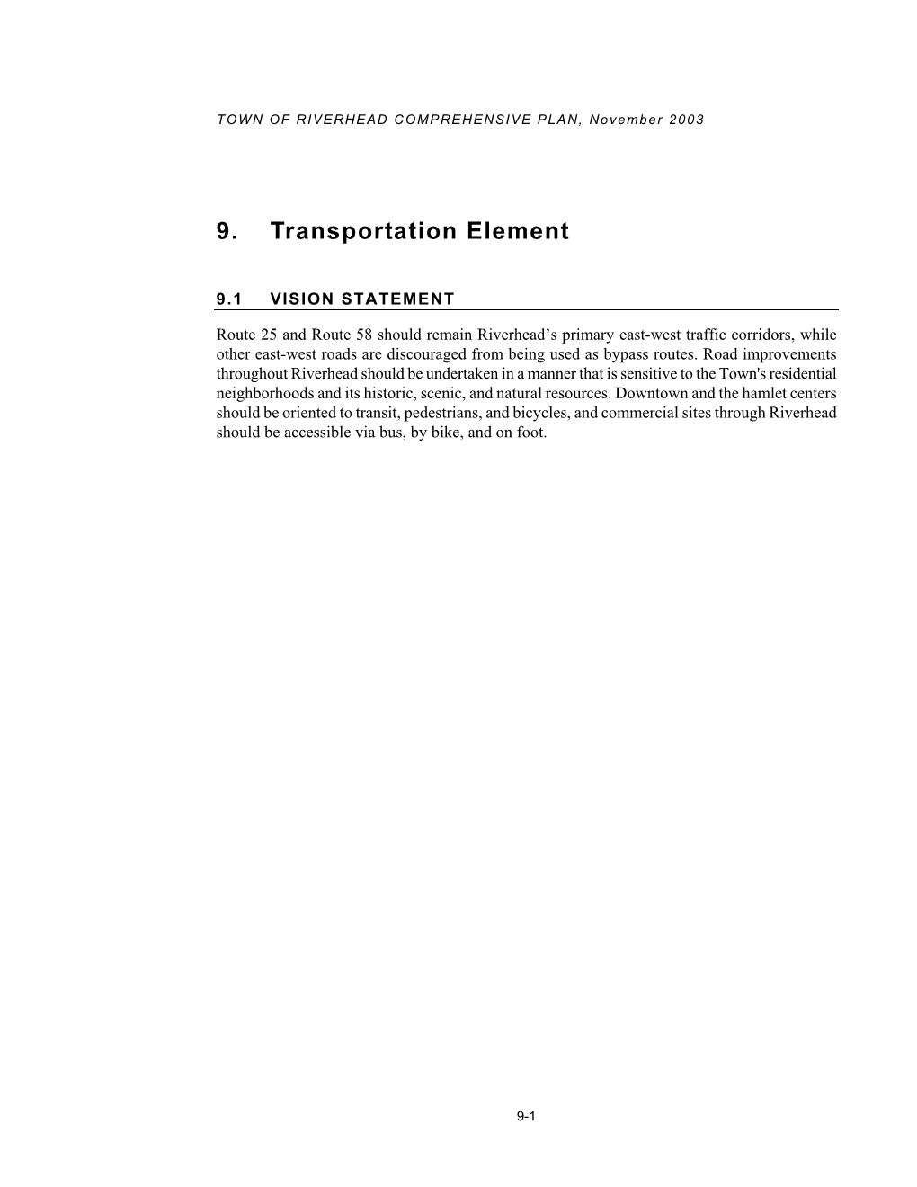 9. Transportation Element