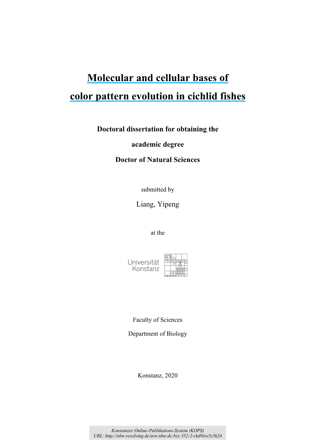 Molecular and Cellular Bases of Color Pattern Evolution in Cichlid Fishes