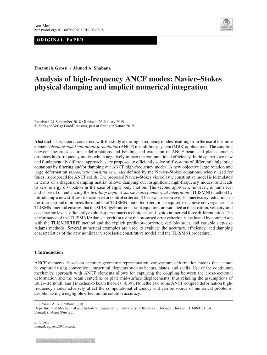 Navier–Stokes Physical Damping and Implicit Numerical Integration