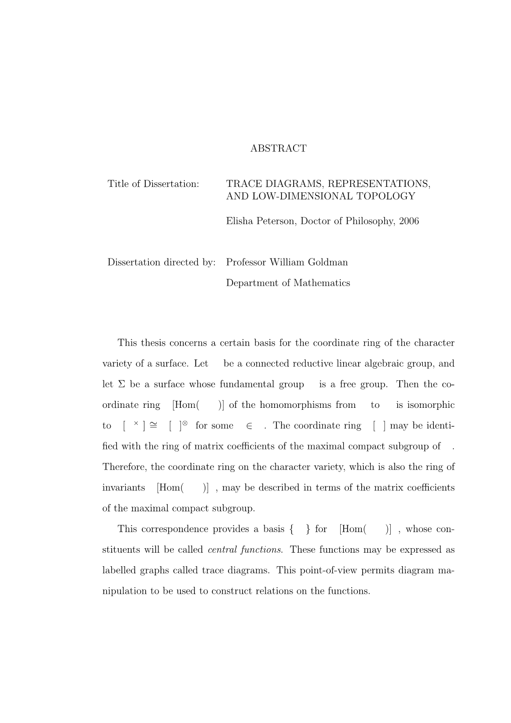 Trace Diagrams, Representations, and Low-Dimensional Topology