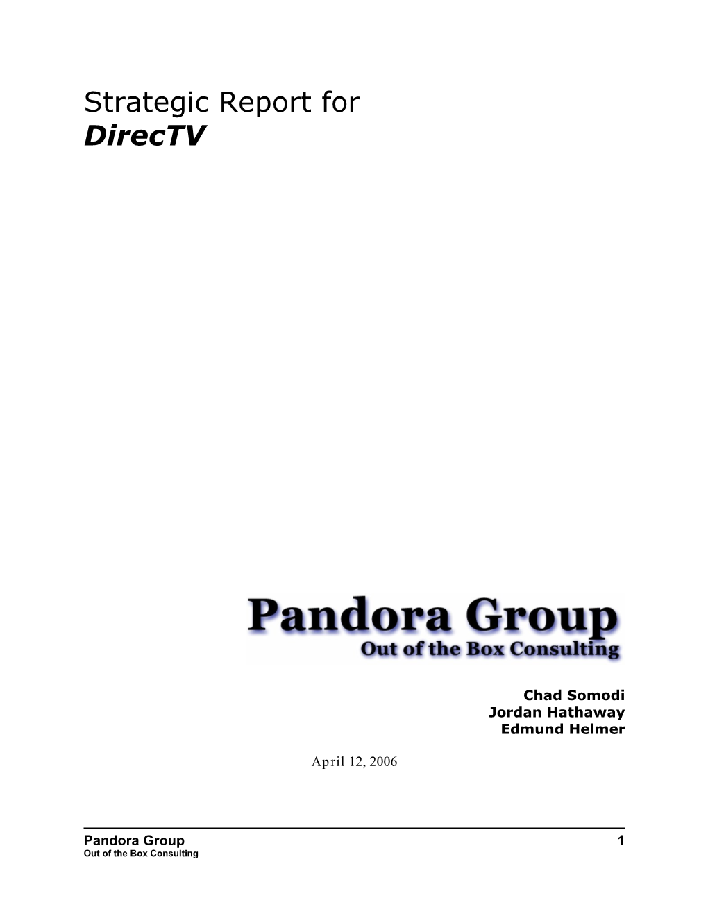 Strategic Report for Directv