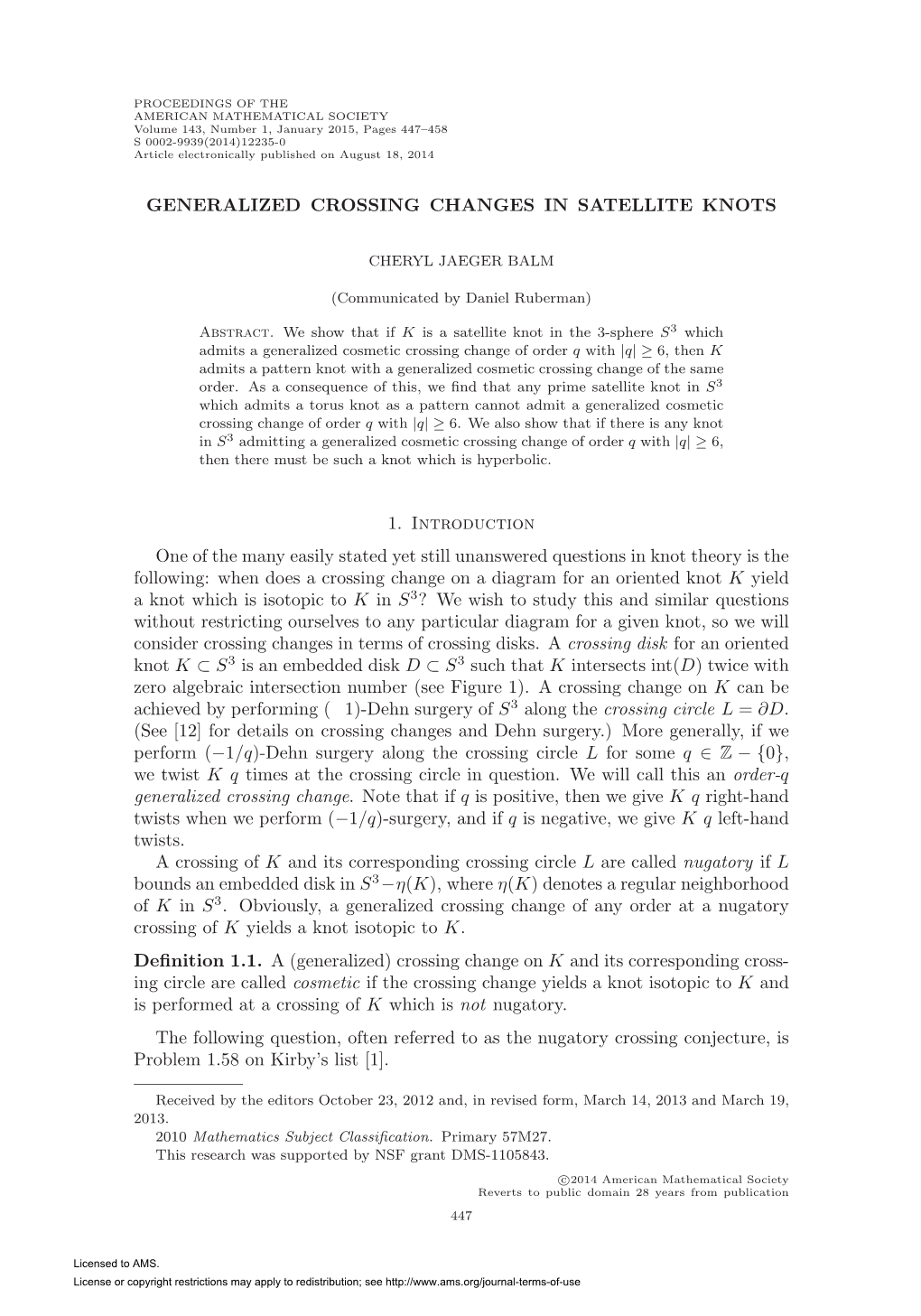 Generalized Crossing Changes in Satellite Knots