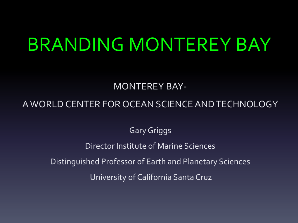 Branding Monterey Bay
