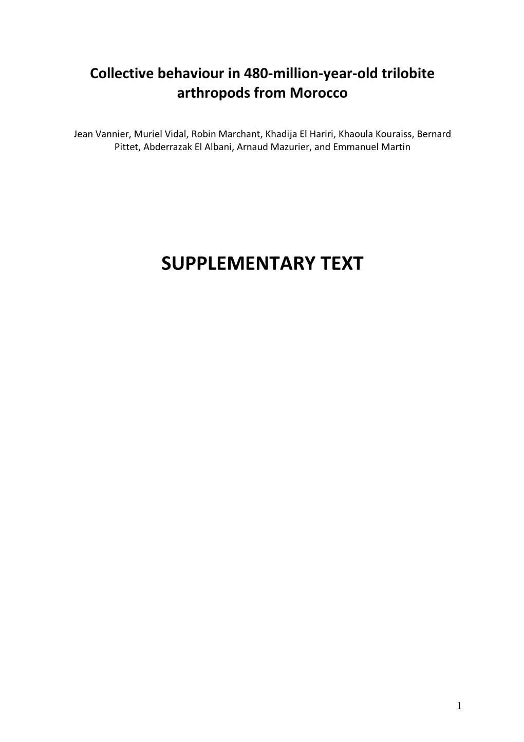 Supplementary Text