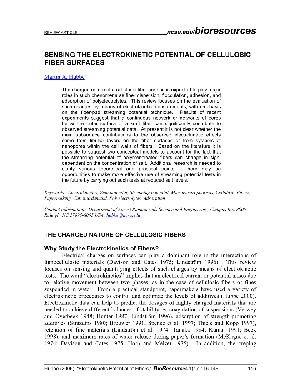 Sensing the Electrokinetic Potential of Cellulosic Fiber Surfaces