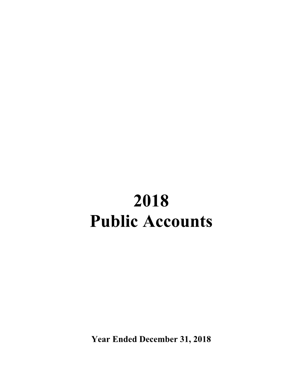 2018 Public Accounts