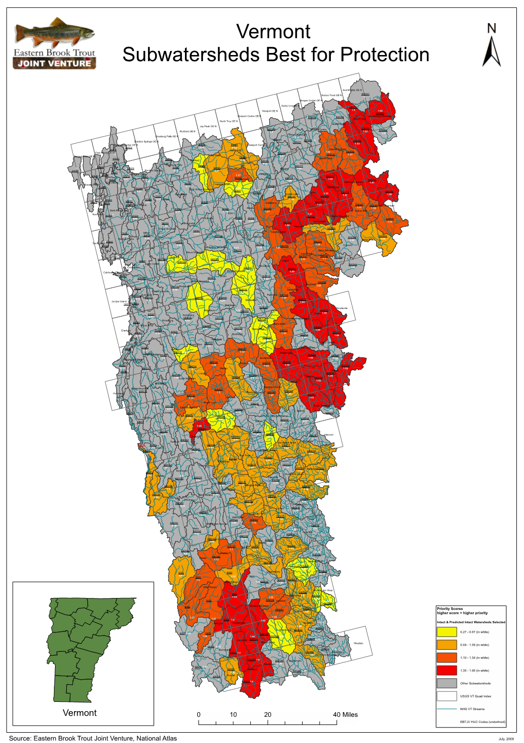 Vermont Subwatersheds Best for Protection