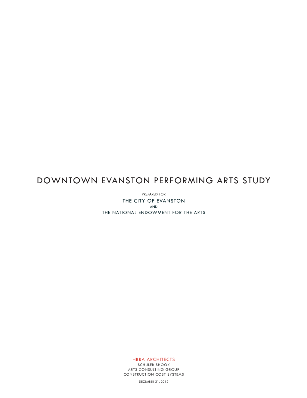 Downtown Evanston Performing Arts Study