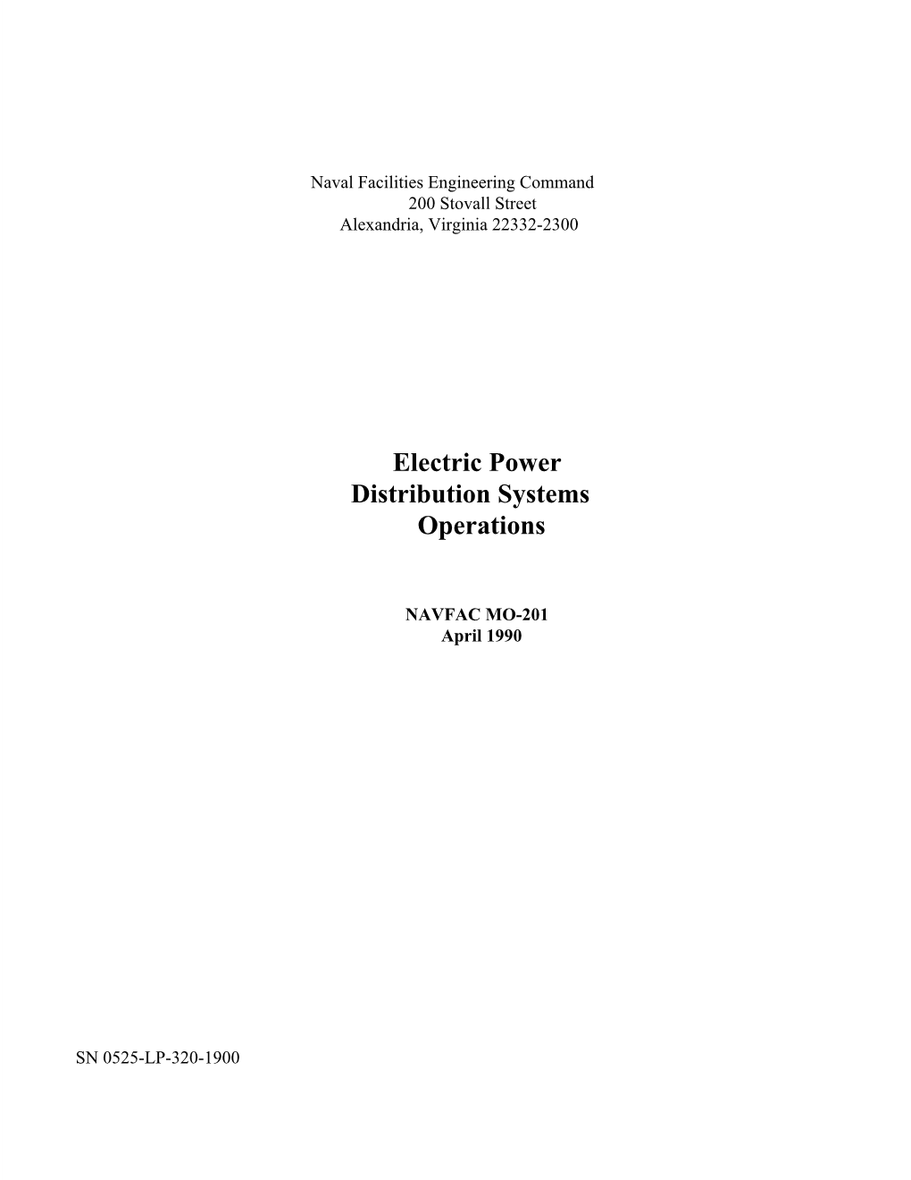 Electric Power Distribution Systems Operations