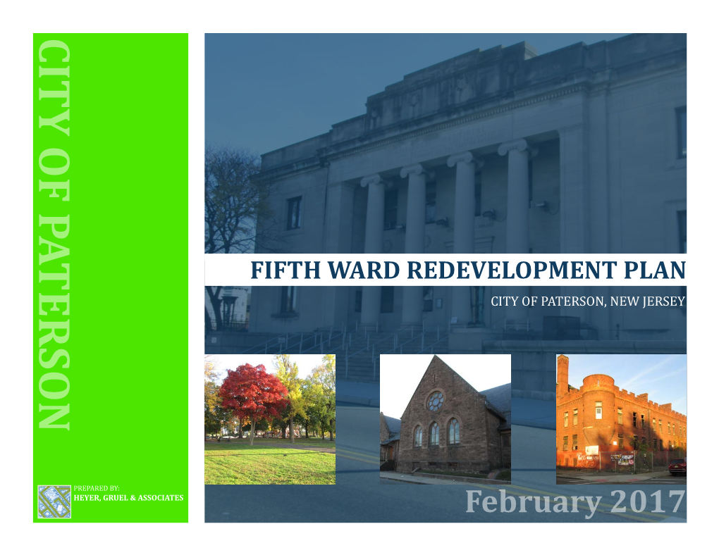 Fifth Ward Redevelopment Plan City of Paterson, New Jersey