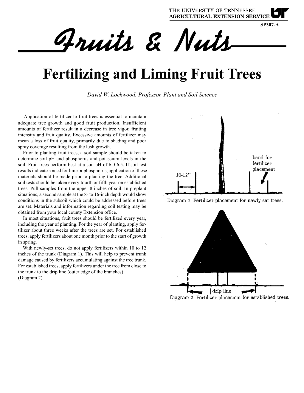 Fertilizing and Liming Fruit Trees