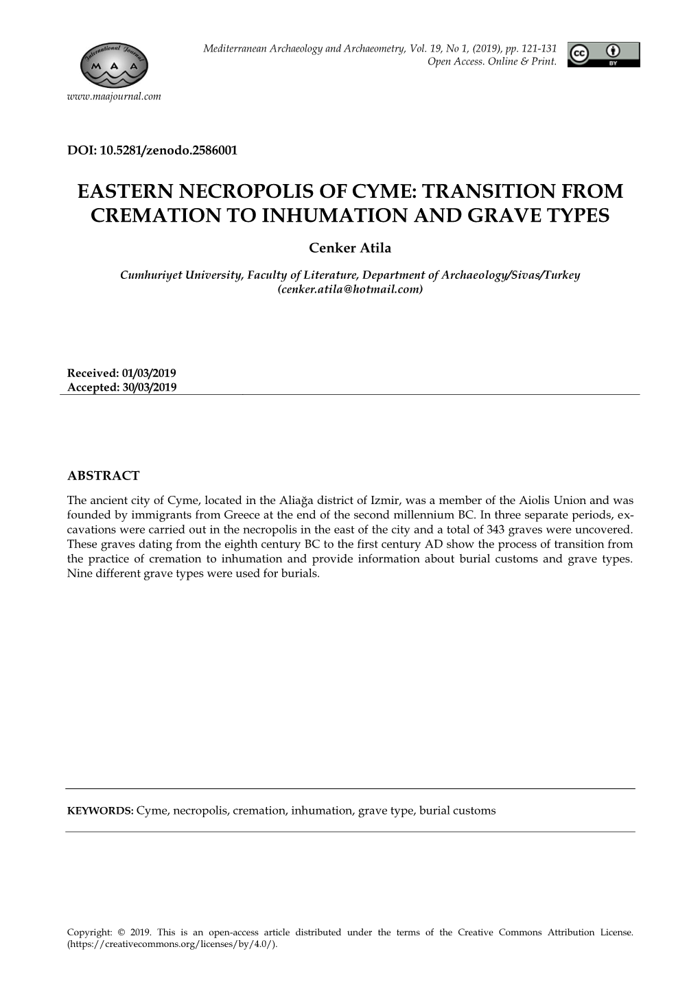 Transition from Cremation to Inhumation and Grave Types