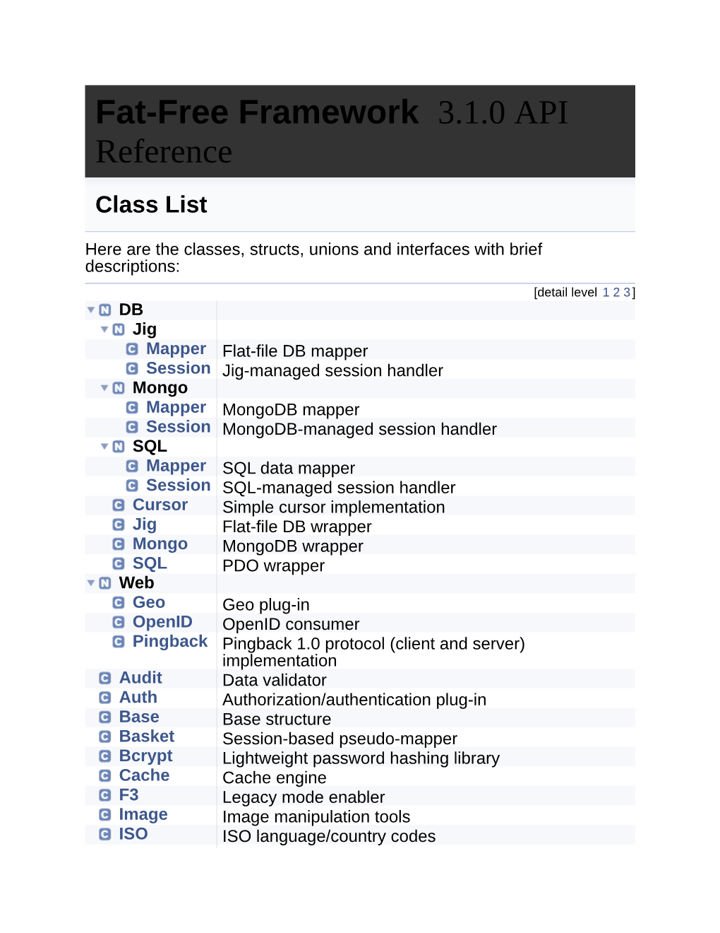 Fat-Free Framework 3.1.0 API Reference