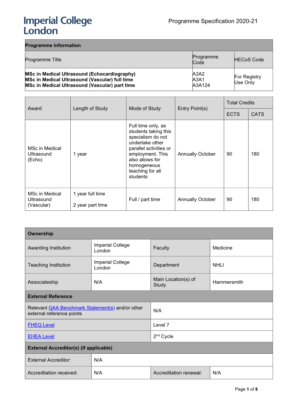 Programme Specification 2020-21