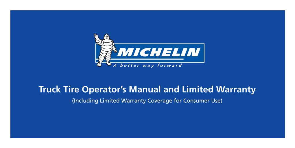 Truck Tire Operator's Manual and Limited Warranty