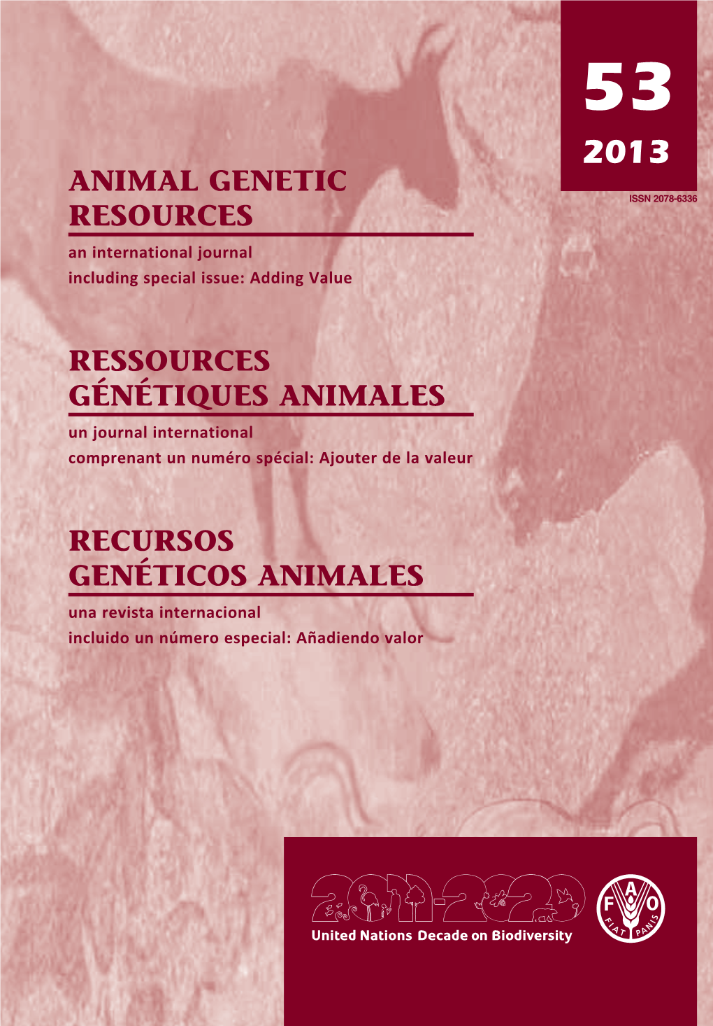 Animal Genetic Resources Branch, FAO S