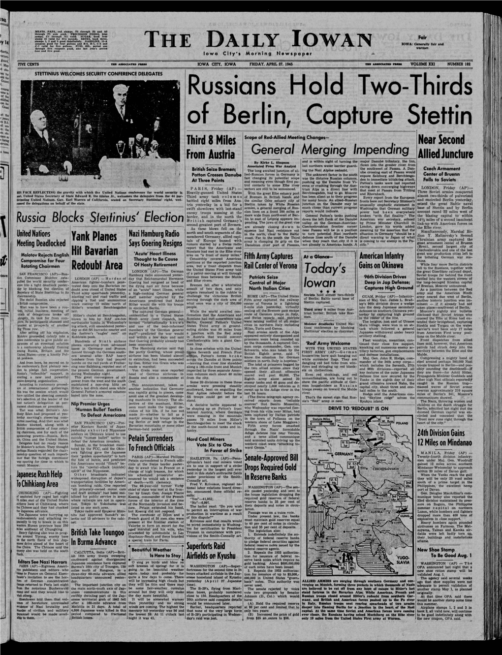 Daily Iowan (Iowa City, Iowa), 1945-04-27