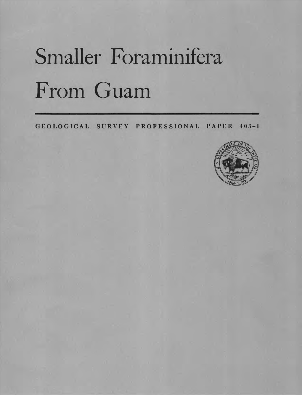 Smaller Foraminifera from Guam