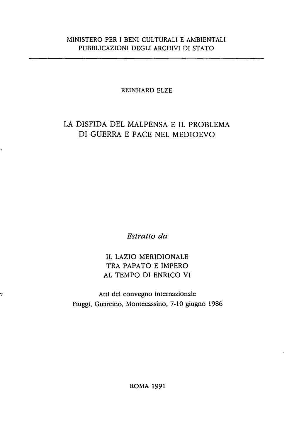 La Disfida Del Malpensa E Il Problema Di Guerra E Pace Nel Medioevo