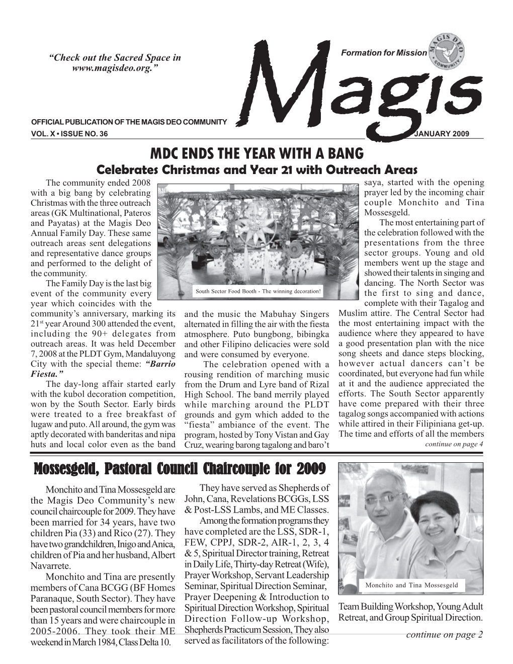 Magis Deo Newsletter October