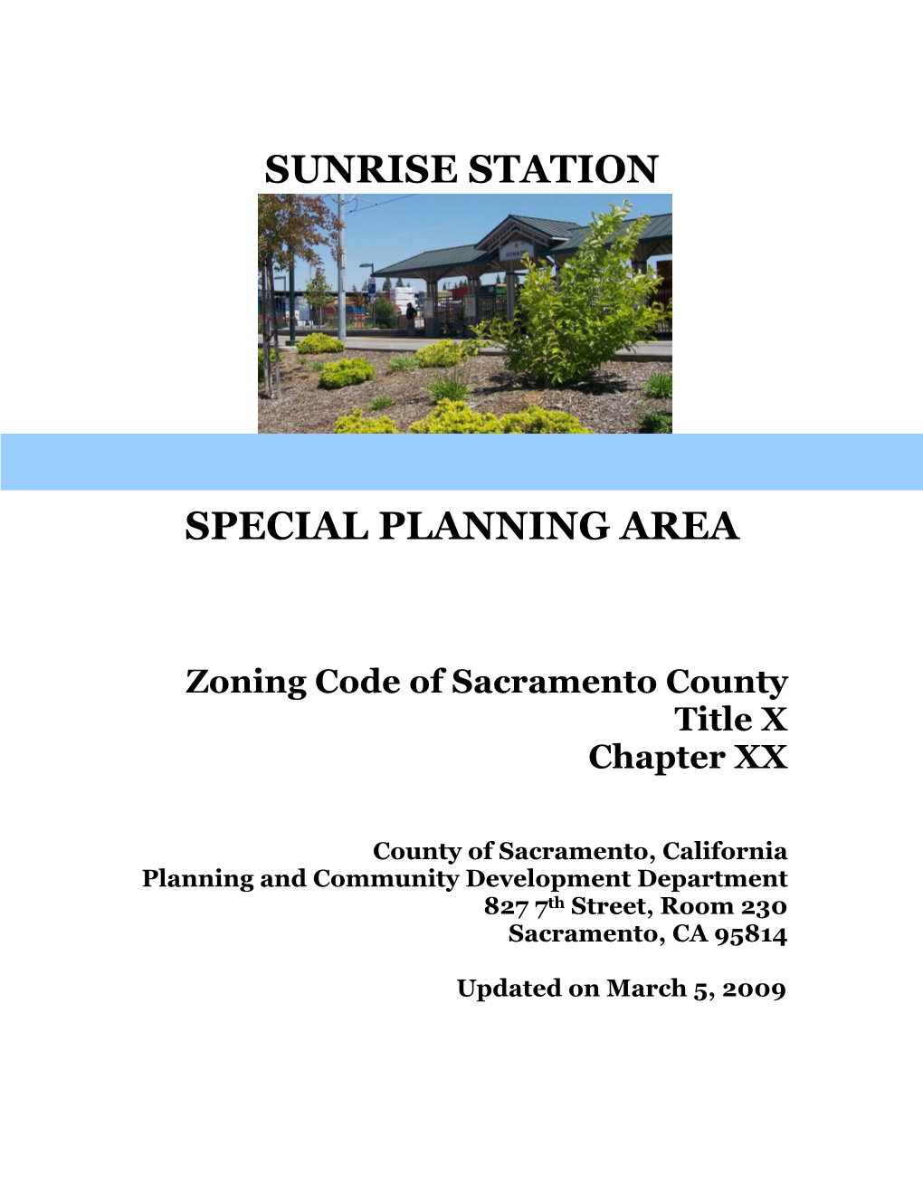 Sunrise Station Special Planning Area Page 6