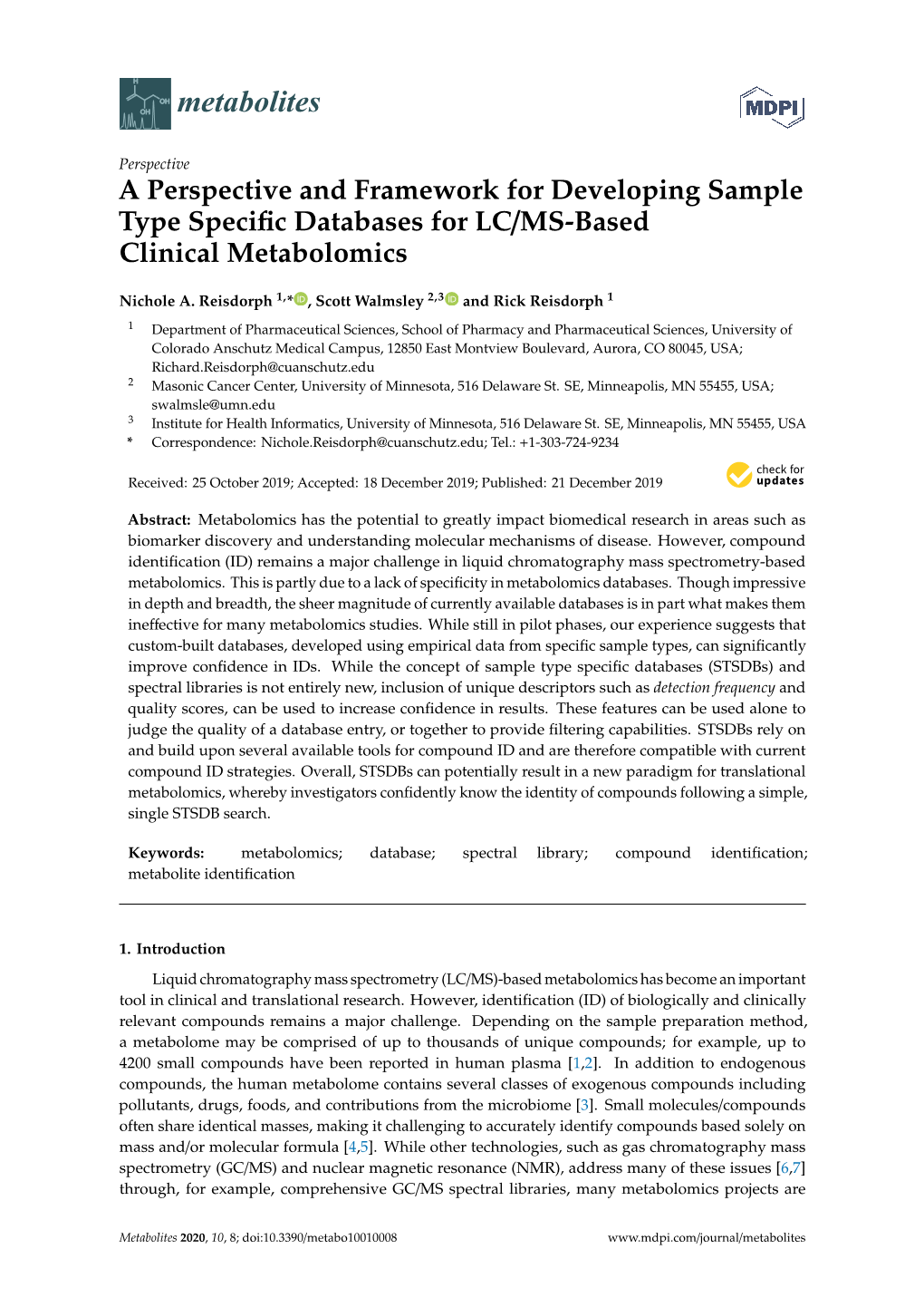 A Perspective and Framework for Developing Sample Type Specific