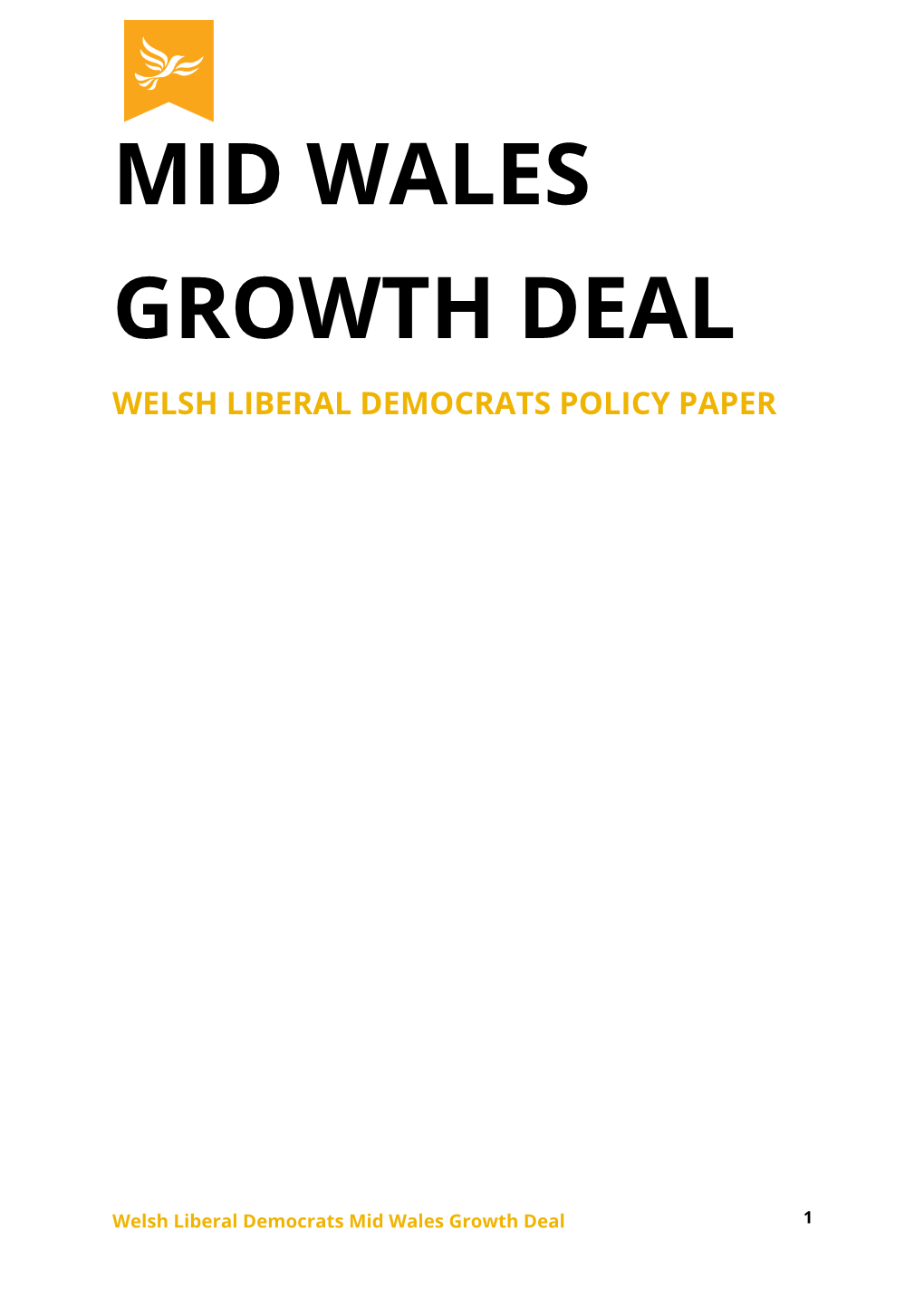 Mid Wales Growth Deal Welsh Liberal Democrats Policy Paper