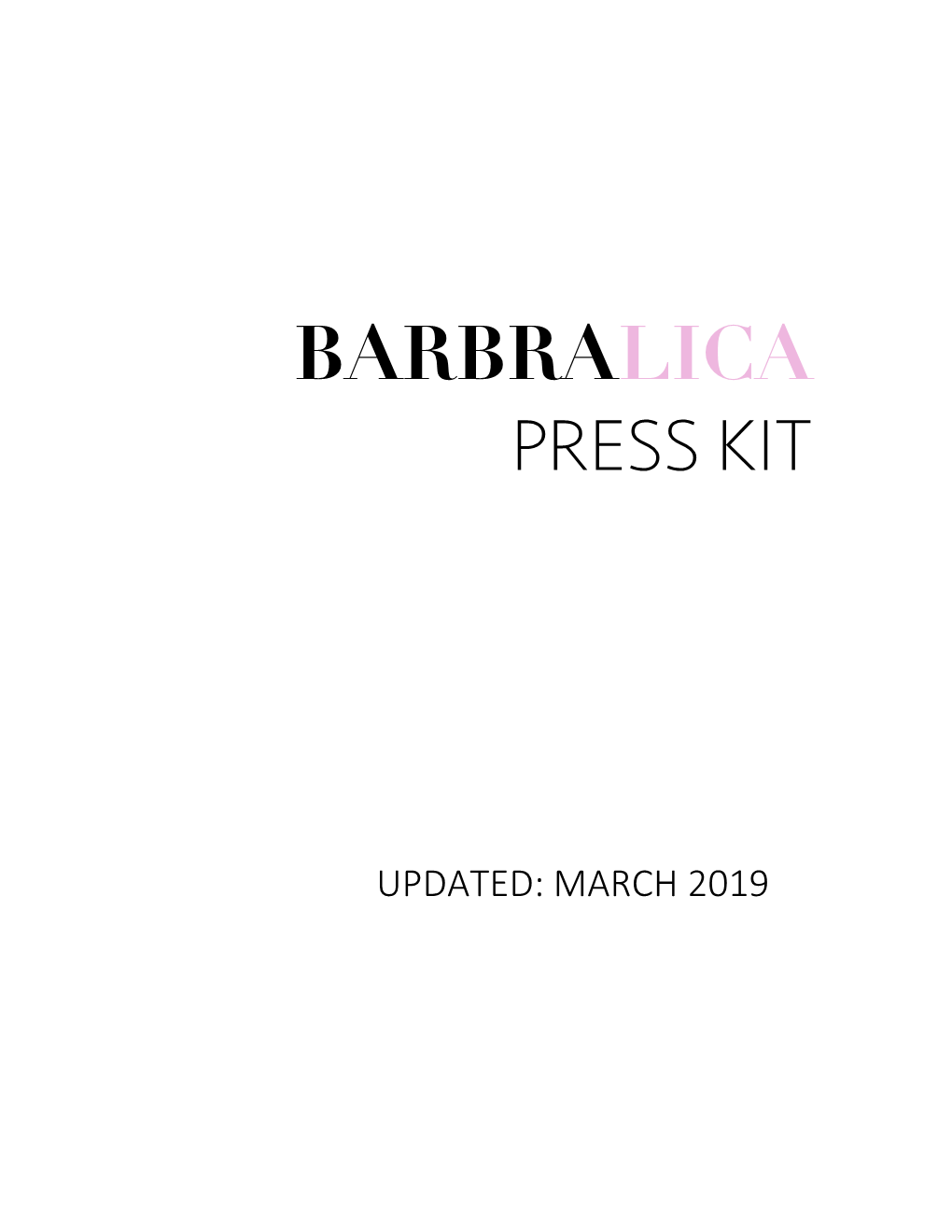 Barbralica Press Kit