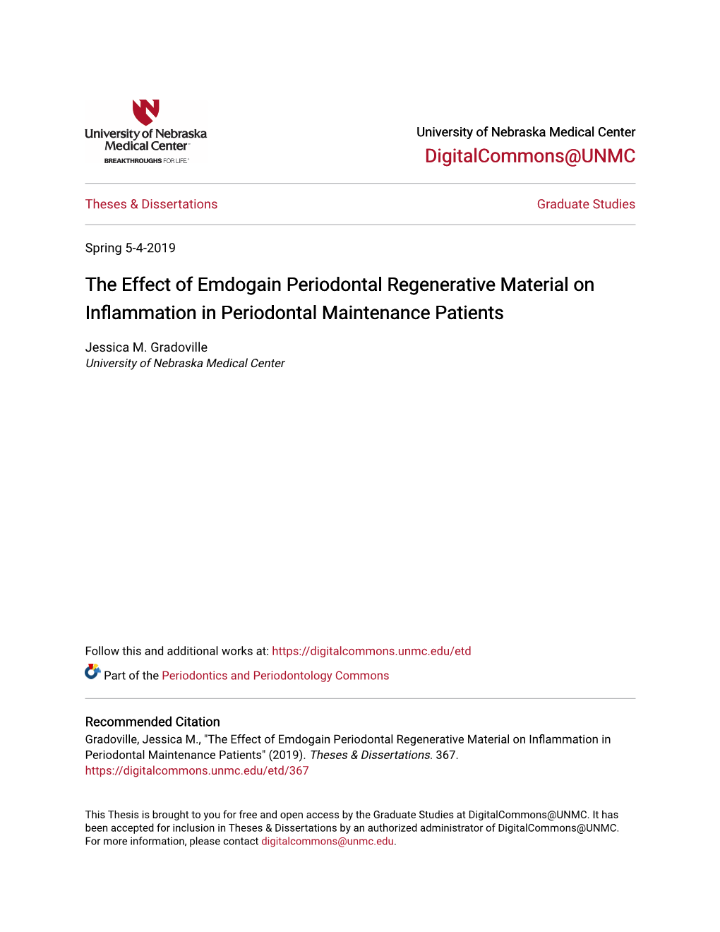 The Effect of Emdogain Periodontal Regenerative Material on Inflammation in Eriodontalp Maintenance Patients